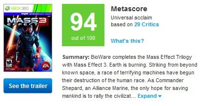 Mass Effect 3 - Оценки Mass Effect 3 от обычных игроков/Ключик к ЗБТ Warface!